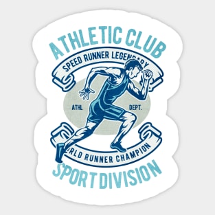 Athletic Runner division Sticker